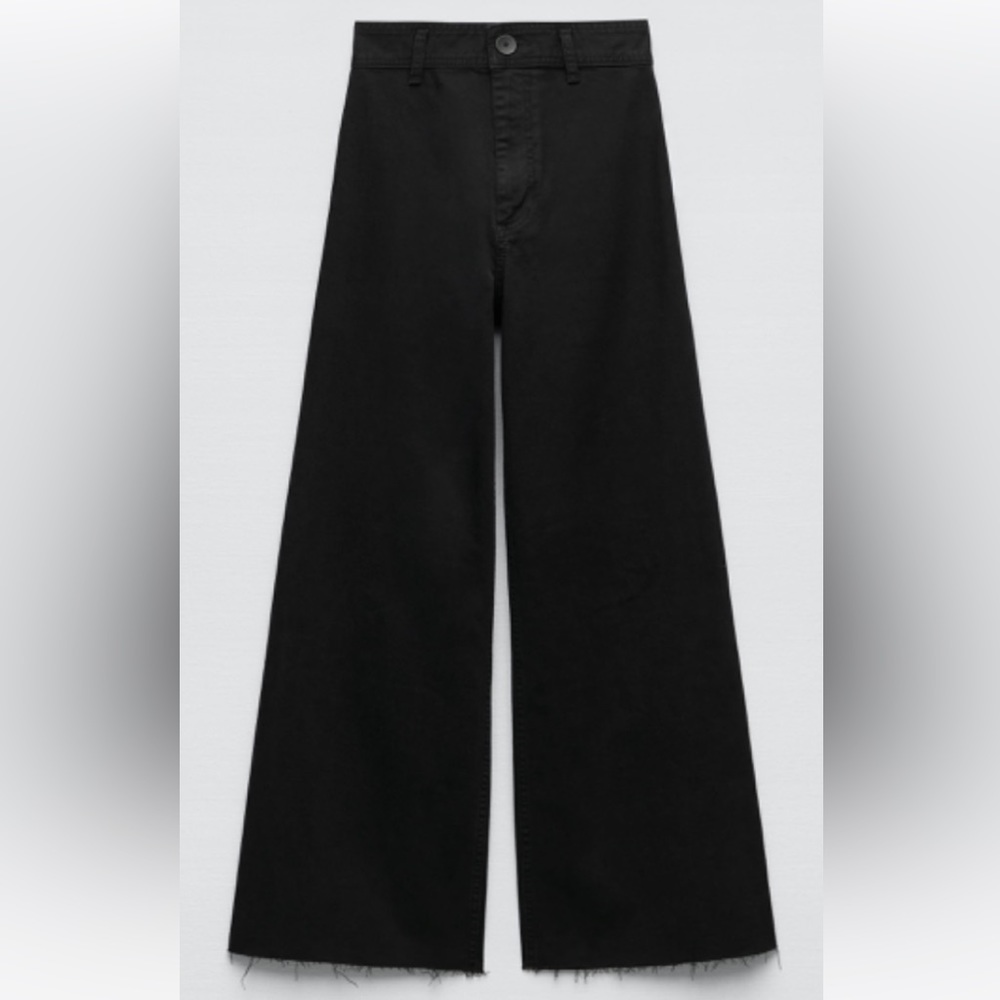 ZARA-BLACK MARINE STRAIGHT JEANS